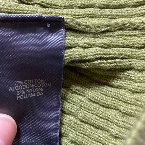 Liz Claiborne Green Striped V-Neck Long Sleeve Sweater 1X - Picture 9 of 10